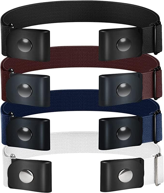 Image of TOURZOO Belts for Women /Men Buckle Free Elastic Belt Invisible No Buckle Stretch Waist Belt For Jean Pants,Dresses,No Bulge