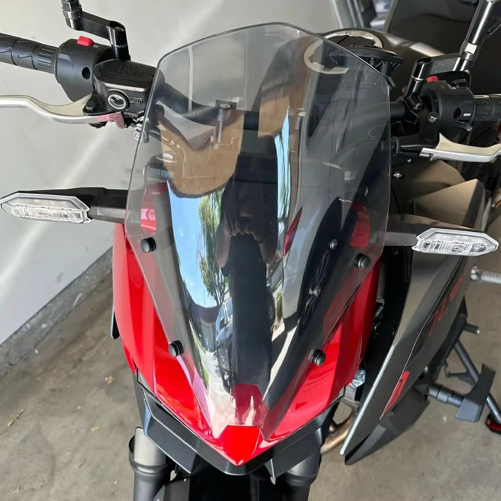 Cupolino Touring Per Kawasaki Per Z500 Per SE Per ABS 2024 2025 Moto Grande Parabrezza Alto Deflettore Antivento Protettore Parabrezza Deflettore Moto(Light Smoke)
