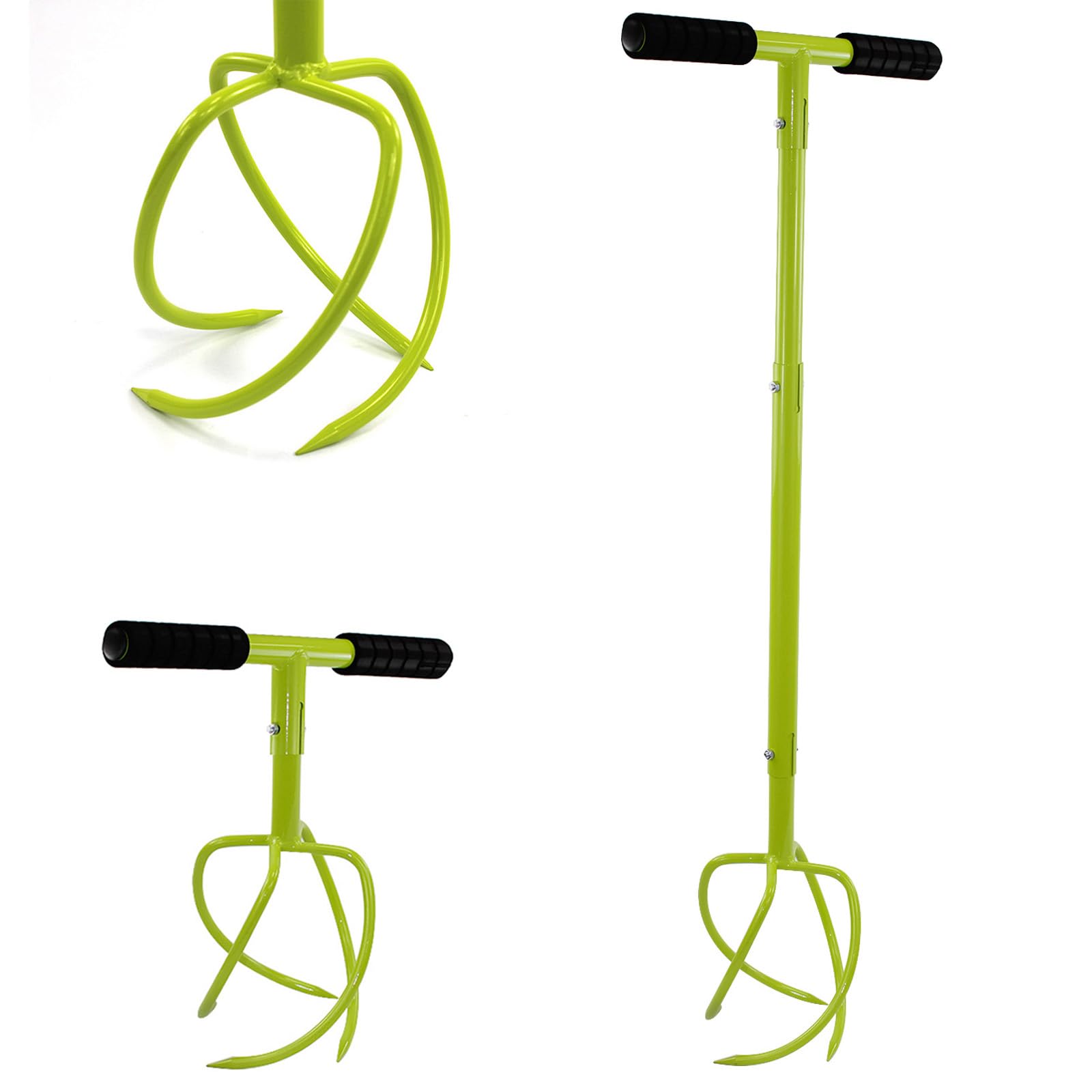 Manual Twist Tiller Tool – 900mm Hand Soil Cultivator, Heavy Duty Rotavator for Garden Beds, Planting, Aerating, Weeding, Fertiliser Mixing, Post Holes & Ice Hole Drilling