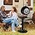 COSTWAY Electric BBQ Grill, Portable Grill with Metal Cooking Grilling Rack, Detachable Temperature Control & Removable Grease Collector, Outdoor Freestanding Grill for Camping &Tailgating (Black)
