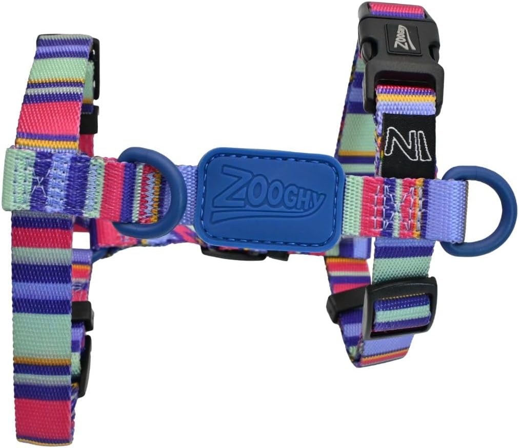 Easy Walk Dog Harness, No Pull, Adjustable Vest for Training and Walking, Secure Fit Design for X-Small Dogs, Cute & Heavy Duty, Striped Dark Blue, S Striped and DarkBlue X-Small