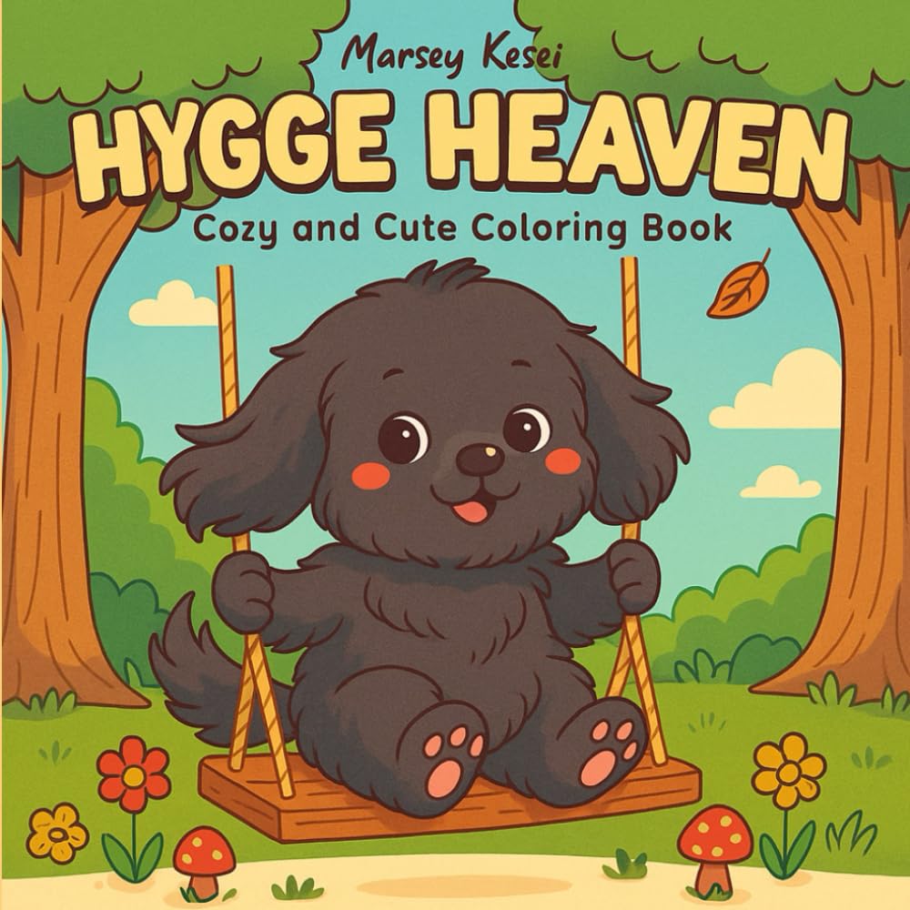 HYGGE HEAVEN: Coloring Book for Adults and Teens featuring Calm and Wholesome Kawaii Scenes with Peaceful Animal Characters, Home Nooks, Scandinavian ... Cute Drawings for Relaxation(Hygge Heaven)