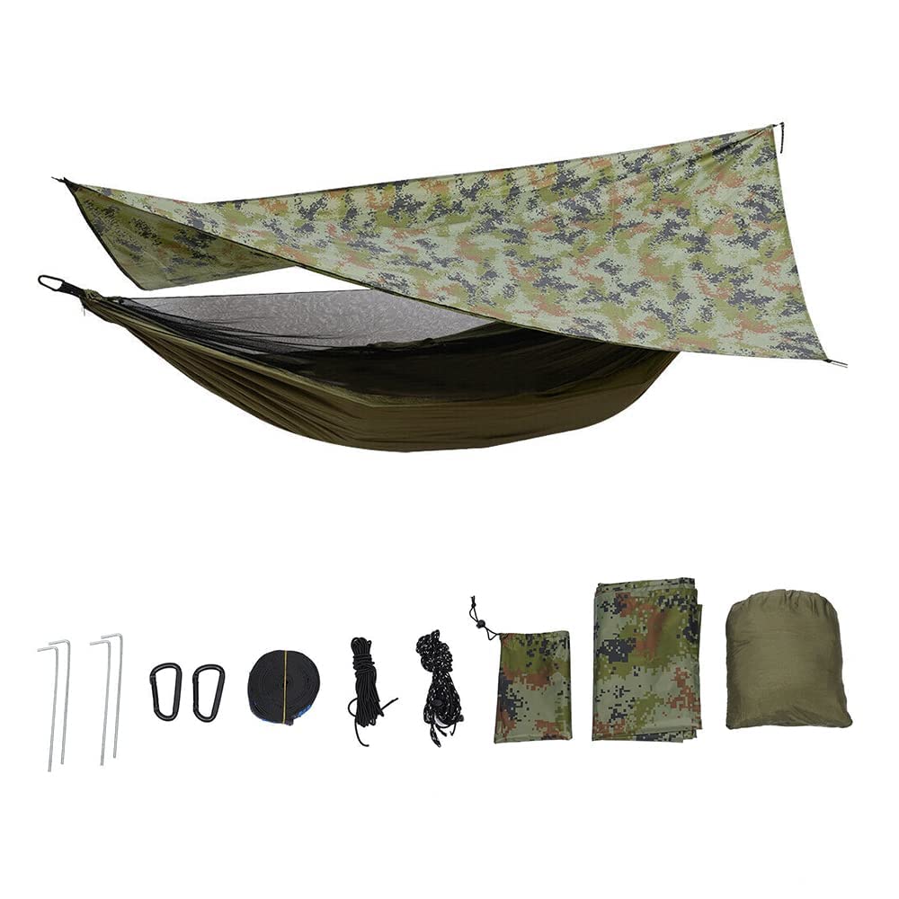 Hamaca ultraligera con mosquitera para 2 personas, para camping, viajes