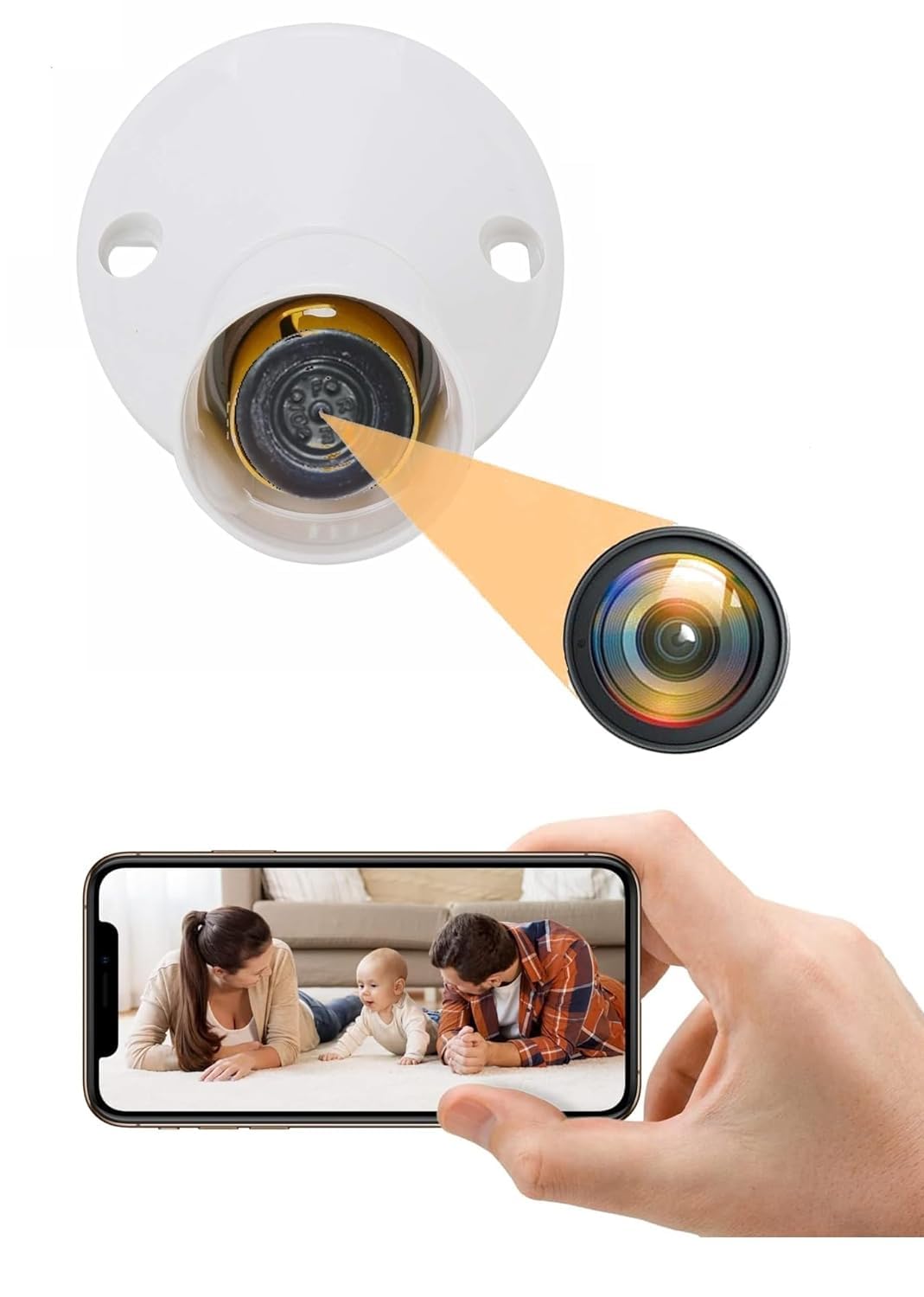 Safety Net Spy 1080P HD WiFi Angle Holder Security Camera, Indoor Surveillance Camera with Audio and Video for Home Security Monitoring (White), Support up to128GB SD Card (B0BNDTRT1R) Amazon Price History, Amazon Price Tracker
