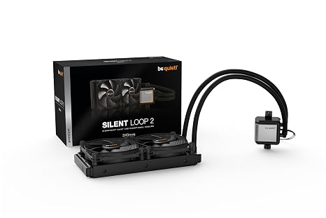 be quiet! Silent Loop 2 240mm CPU liquid cooler for overclocked systems, 2x Silent Wings 3 PWM high-speed fans, dampened and adjustable pump, 6-pole motor, 3-chamber pump, ARGB LEDs