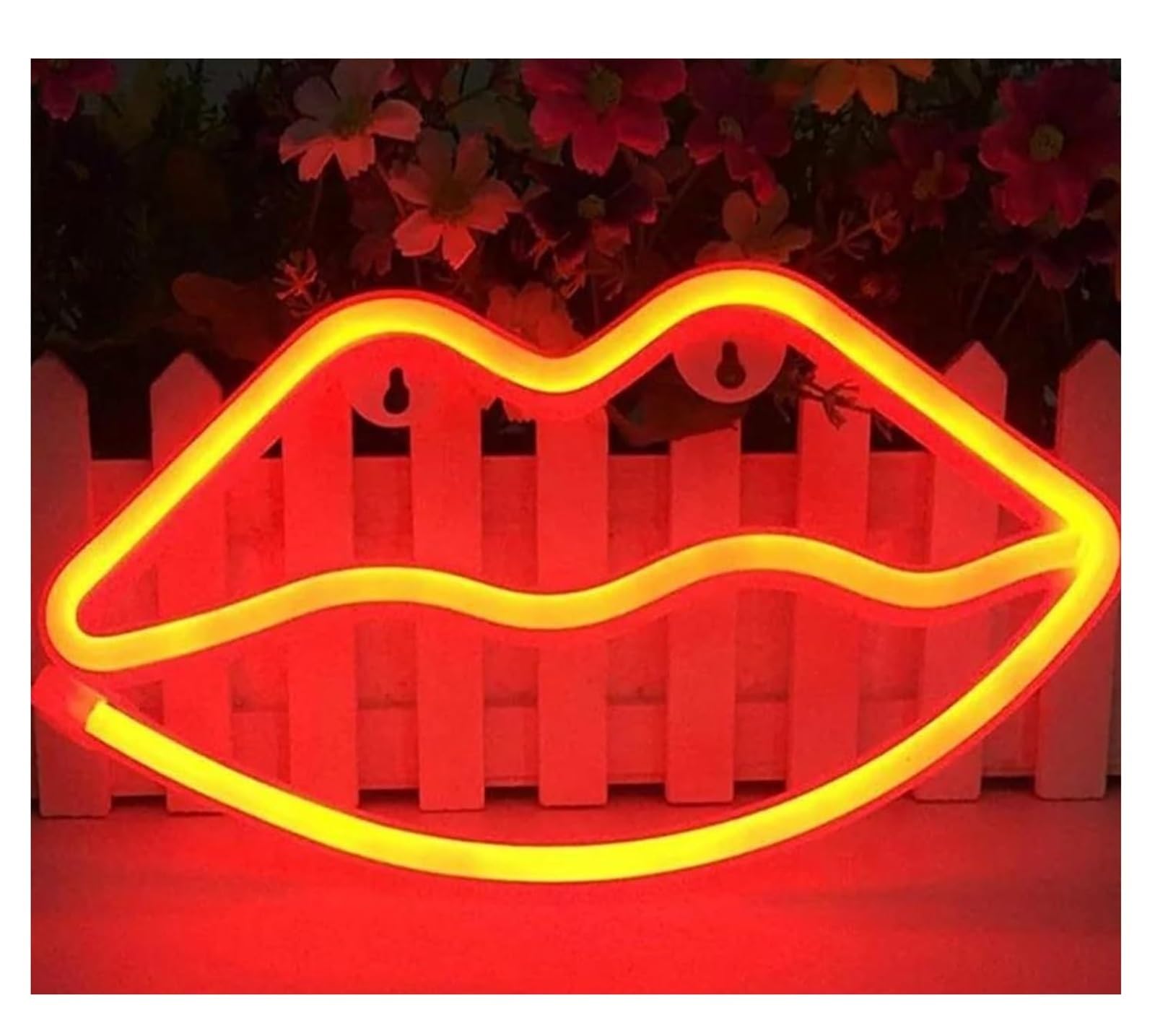 Aextroi neon Lights Sign for neon Sign Smoking Lips for Bar Pub Party Wall Room Art(Neon-3)