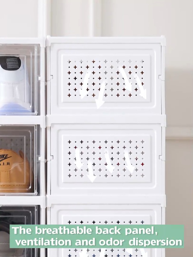 Amazon.com: GUDEMAY Drop Front Shoe Storage Box, No Assembly