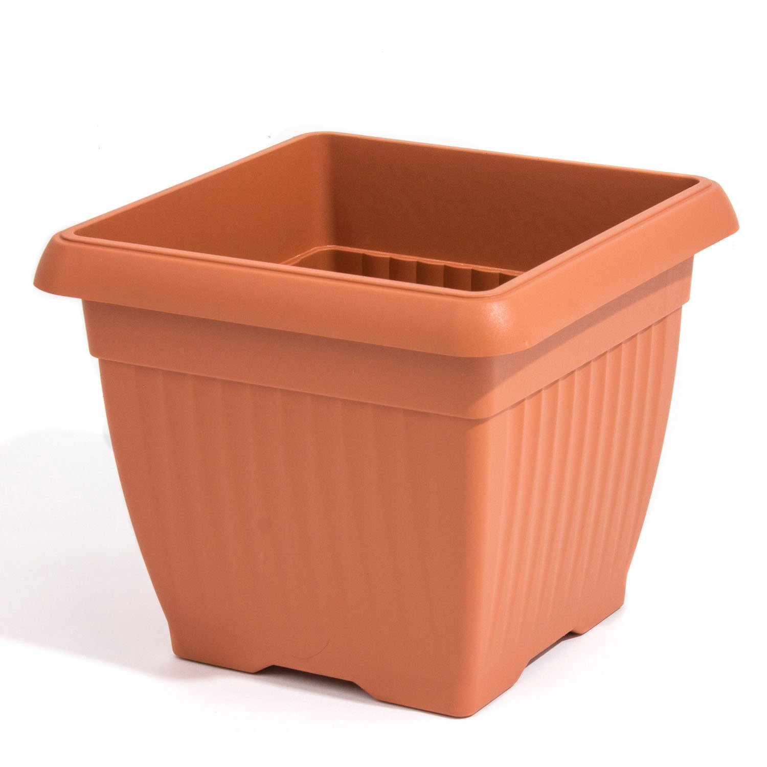 Prosperplast Terracotta colour square flower pot with saucer TERRA 45x45 cm, 42 L