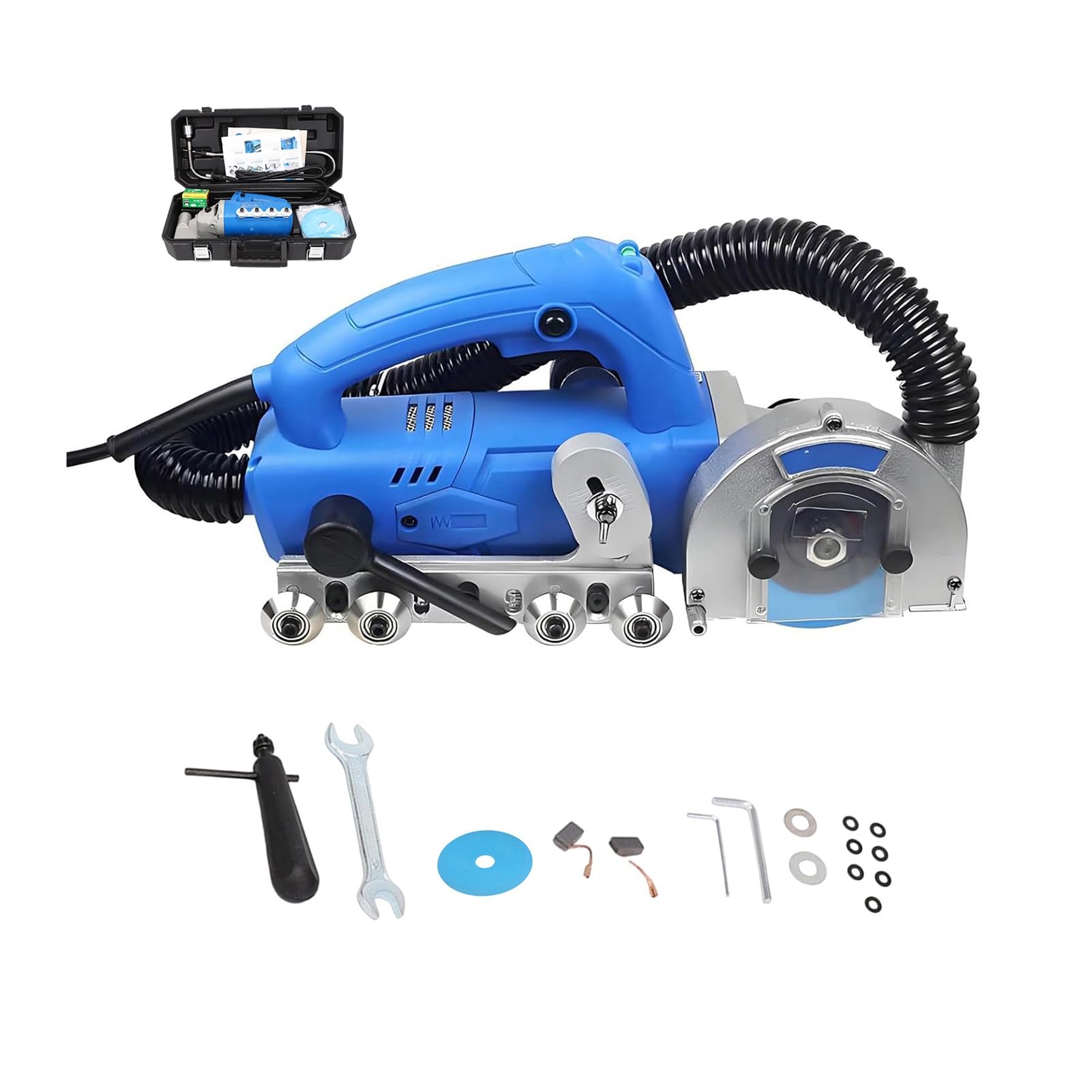 Máquina Eléctrica para Juntas Azulejos,Limpiador Ranuras-1200W 9000 RPM,Disco Diamante,Aspiración Polvo para Restauración Suelo Pared Cerámica Porcelánico