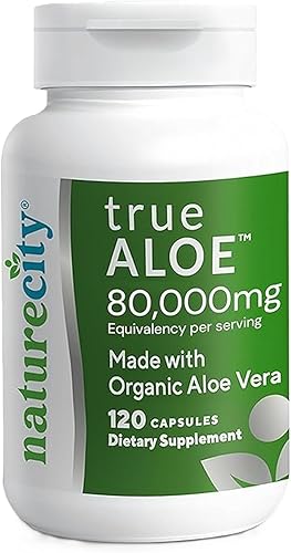 NatureCity True-Aloe equivalente a gel de 40000 mg por cápsula 400 mg 120 cápsulas NatureCity True-Aloe equivalente a gel de 40000 mg por cápsula 400 mg 120 cápsulas