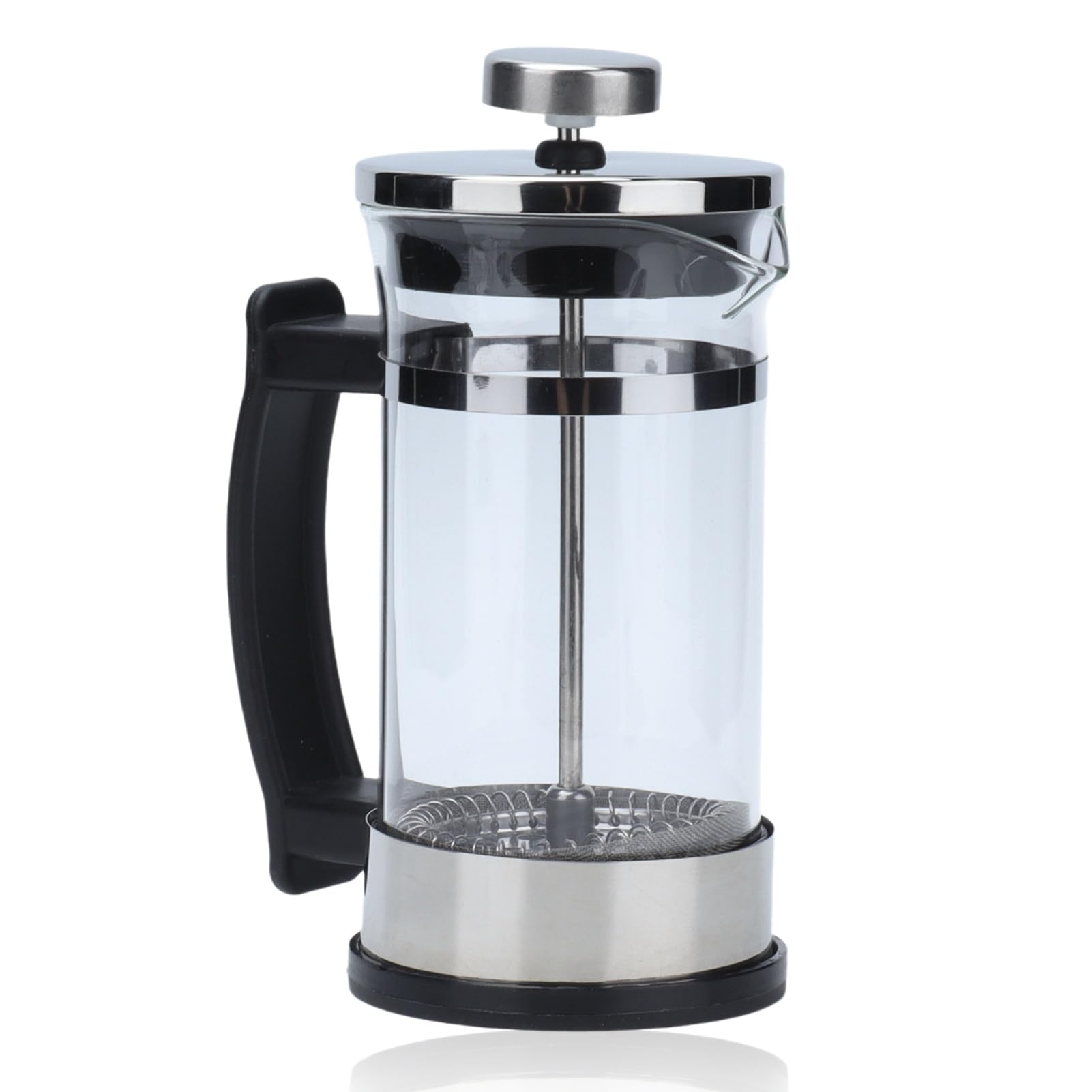 Jwthee Mini French Press Coffee Maker, 350ml Heat Resistant Stainless Steel Coffee Press Maker Cold Brew Coffee Pot Camping Coffee Press Pot for Travel