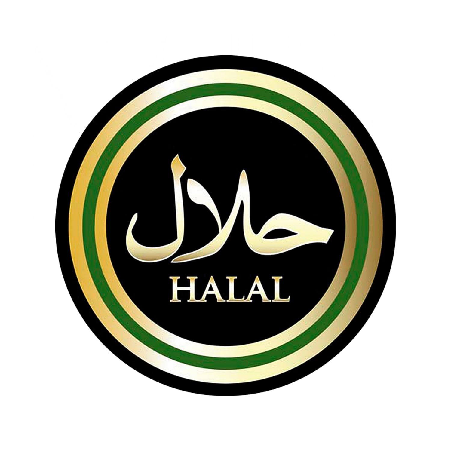 Budget Signs Ltd All Kinds Of Signs, Stickers & Printwork Multicolor Budget Signs Ltd Halal Sign Sticker, Vinyl, 150Mm X 150Mm, Minimalist Style, Green, Black