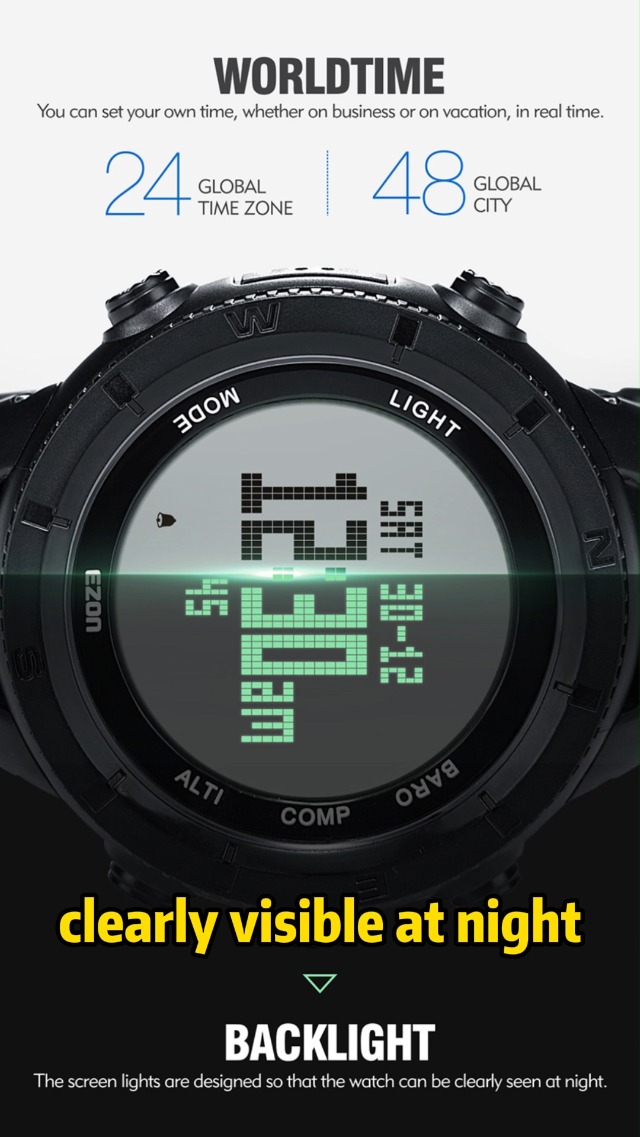 Amazon.com: EZON H001 Military Digital Watch for Men  display picture 1