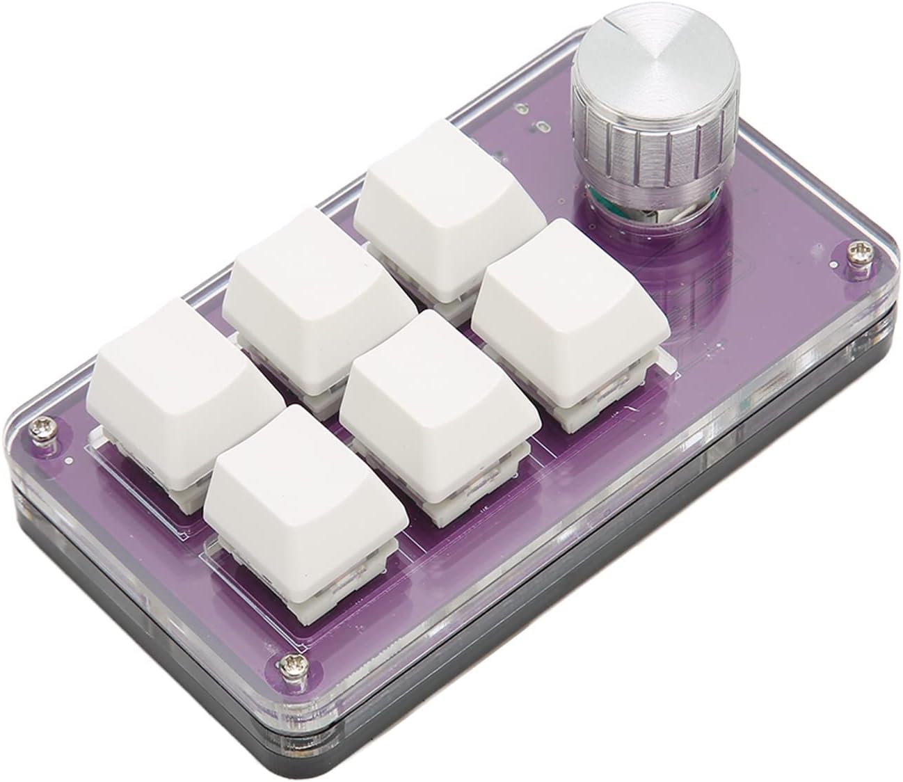 QESTO New 6 Key Macro Pad, Mini Portable Gaming Keyboard with Knob ...