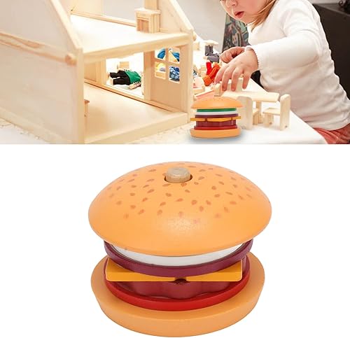 Miniatura 6 de Keenso Juego de cocina de comida rápida, divertido juguete compuesto de madera de simulación, juguete de Navidad para cumpleaños, niños