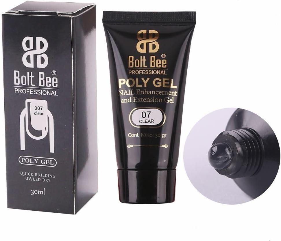 BOLT BEE 30 ML Polygel tubes Polygel For Nails Extensions Finger nail art Manicure Acrylic gel Varnish hybrid UV Poly gel- SHADE (CLEAR)