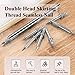 500pcs Double - Head Skirting Thread Seamless Nails with Sleeve Tool Non - Marks, Invisible Security Screws for Wood Veneer