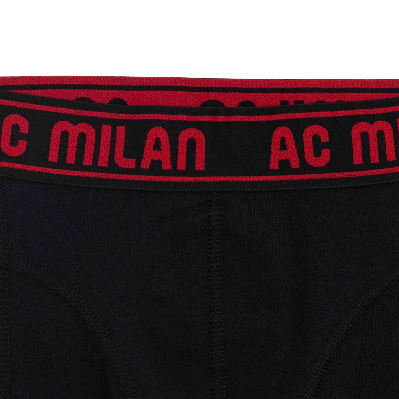 A.C. Milan Boxer, Mutande con Logo in Cotone, Prodotto Ufficiale, Pacco da 3, Bambino/Ragazzo