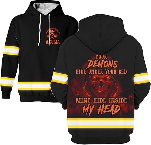 Maddly Polo de alta visibilidad con diseño de calavera y bandera de Estados Unidos, ropa de trabajo patriótica con nombre personalizado para