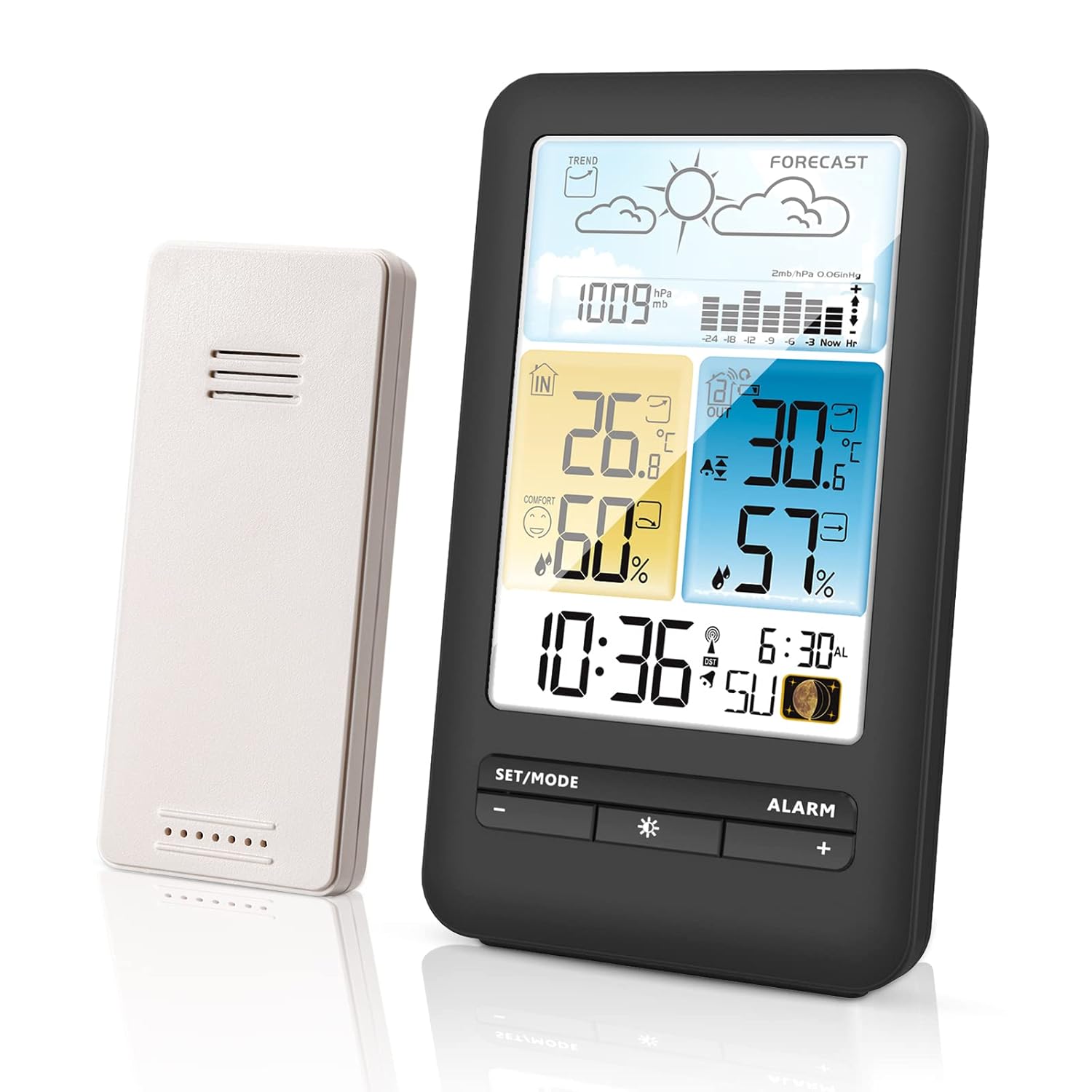 Buy Weather Station, Indoor Outdoor Thermometer, Humidity Temperature