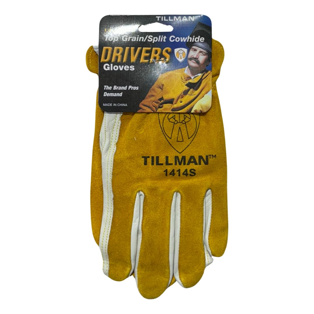 Tillman 1414S Top Grain/Split Cowhide Drivers Gloves - SMALL by Tillman
