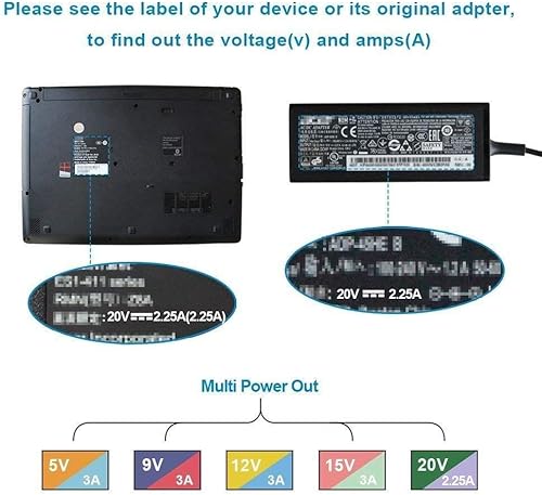 Miniatura 6 de Cargador USB C tipo C de 45 W para Samsung Galaxy Chromebook Plus V2 XE520QAB XE310XBA XE350XBA XE510C24 XE513C24 XE525QBB K01US K02US K03US; 7