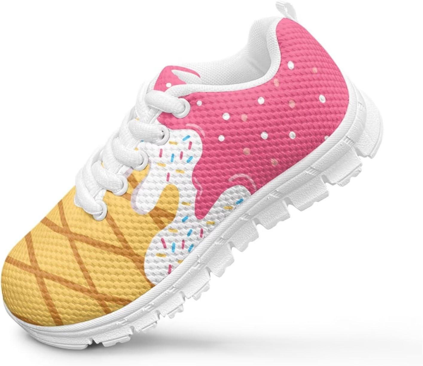 Funnydude Cool Print Boys Running Shoes Lightweight Breathable Sneakers Casual Tennis Shoes
