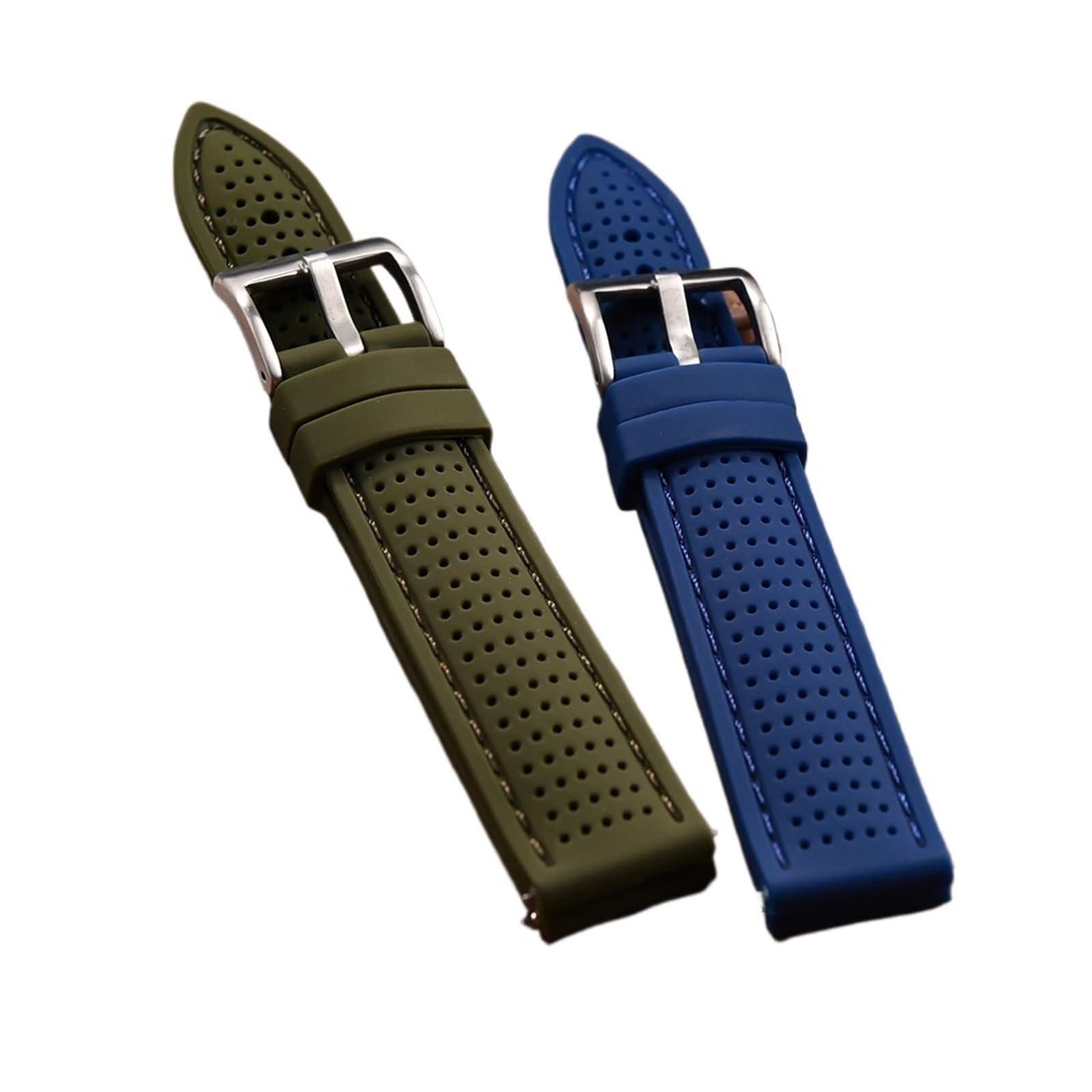 NASUNJIA Bracelet de montre de sport en silicone à libération rapide – Bracelet en caoutchouc souple respirant et imperméable 18 mm, 20 mm, 22 mm pour homme et femme