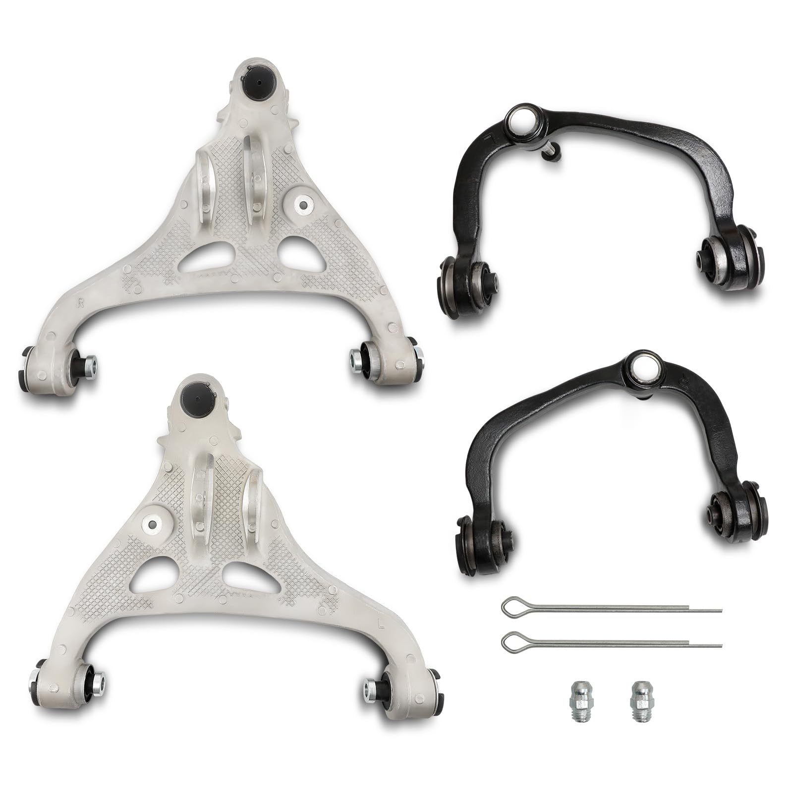 maXpeedingrods Front Upper Lower Control Arm w/Ball Joint for Ford F-150 2004 2005-2008 Mark LT 2006-2008 4pcs Aluminum+Steel
