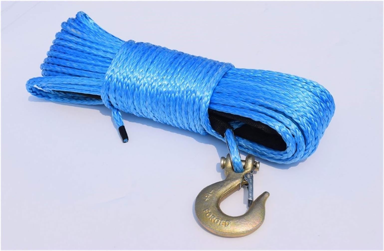 Towing Rope Blue 6mm*30m ATV Winch Line With Hook,ATV Winch Cable,Synthetic Rope 6mm,Tow Rope Car