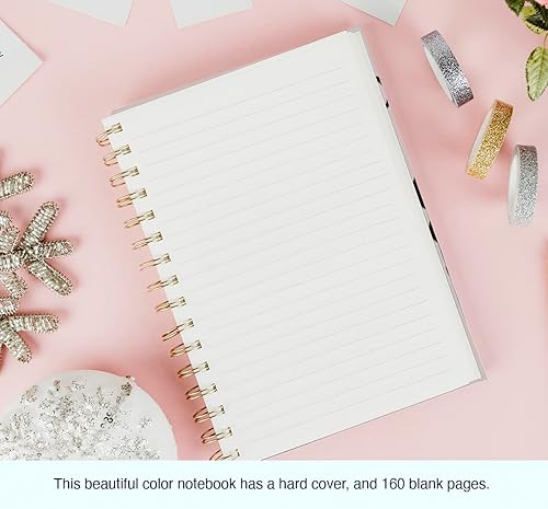 Miniatura 4 de Cuaderno de espiral con versículo bíblico con Dios All Things are Possible de tapa dura de 6 x 8 pulgadas, cuaderno de espiral de las Escrituras