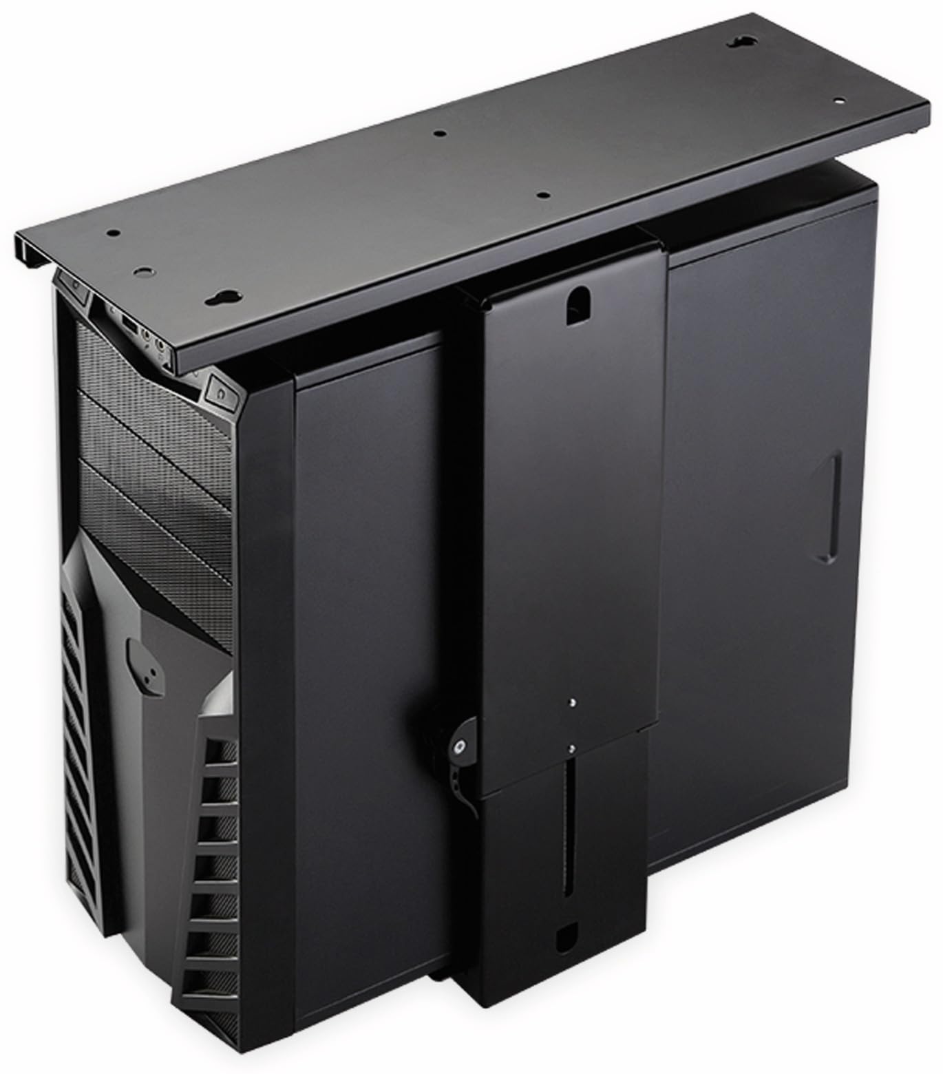 LogiLink EO0031 - Supporto da tavolo regolabile per PC, girevole a 360°, con regolazione variabile delle dimensioni e chiusura rapida, max. 10 kg
