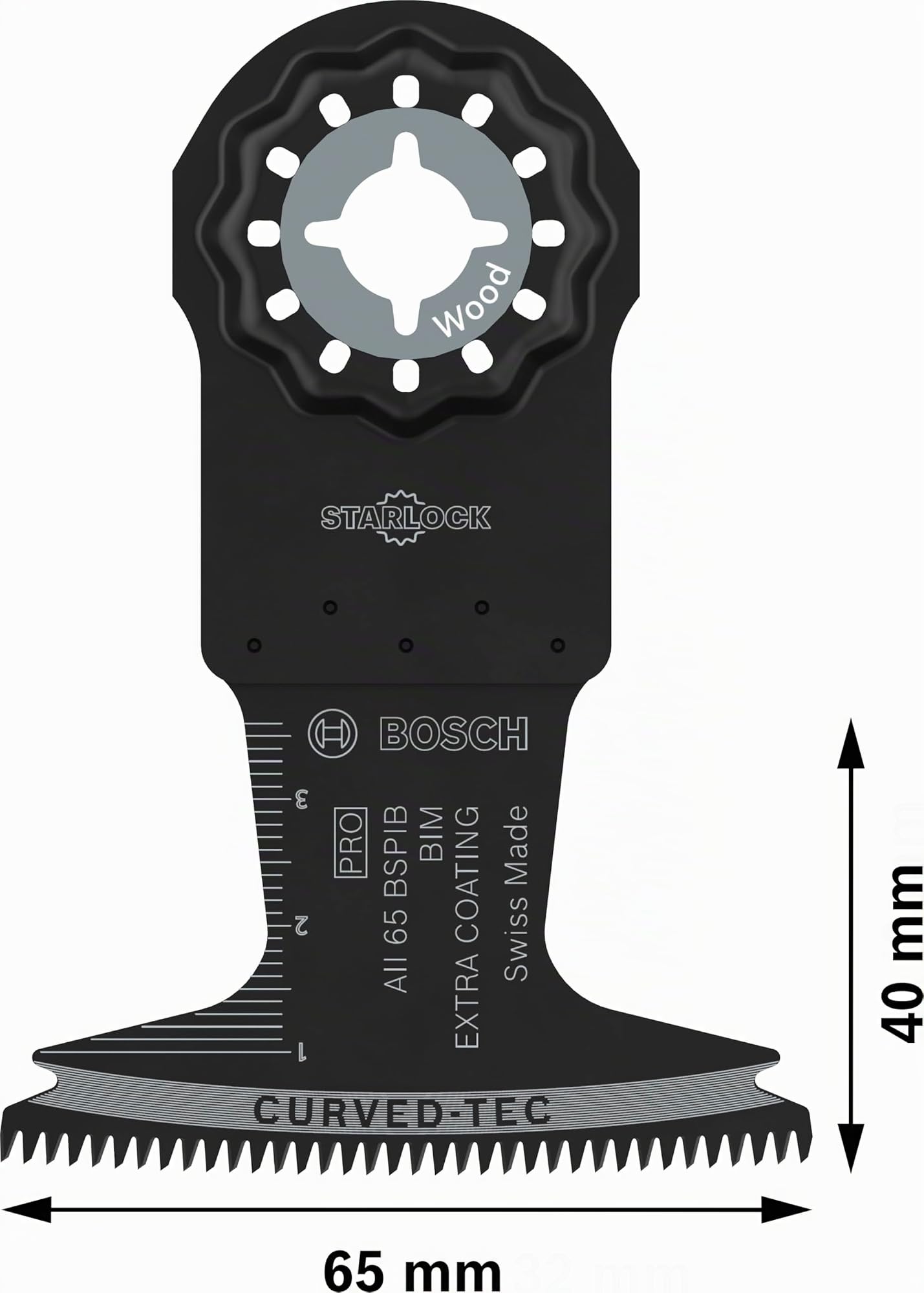 Bosch 5x PRO AII 65 BSPIB Blatt, 65 x 40 mm, 5-tlg.
