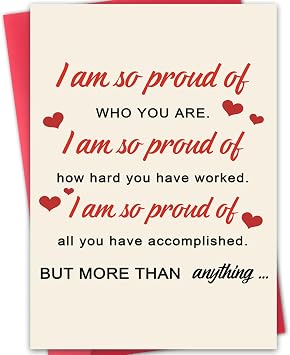 Proud of You Card,Encouragement Card for Him Her Women Men