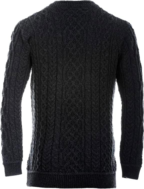 Aran Woollen Mills Supersoft Wool Irish Sweater for Men's Cable Knit Fisherman Pullover Made in Ireland - Image 4
