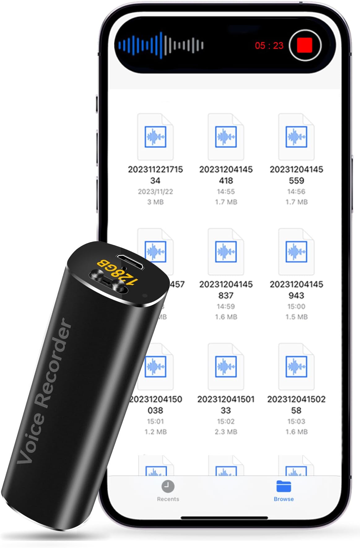 Amazon.com: E-SONIC Voice Recoder MQ-U350 / 8GB / USB Type ...
