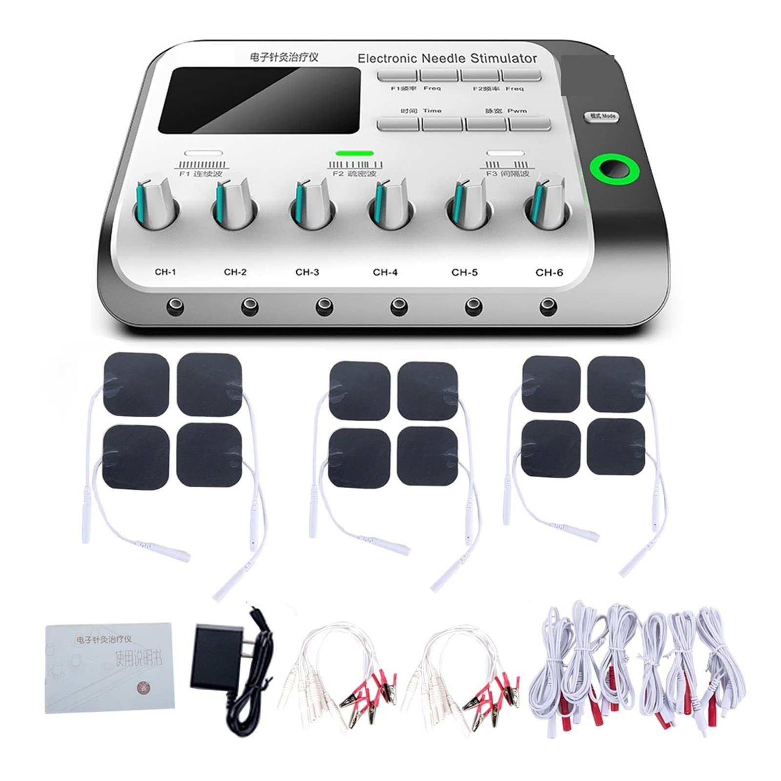 Masajeador corporal Disgistal de 6 canales de salida for el cuidado de la salud, Estimulador muscular eléctrico, masaje de parche de electroacupuntura relajante Fácil de usar para principiantes y prof