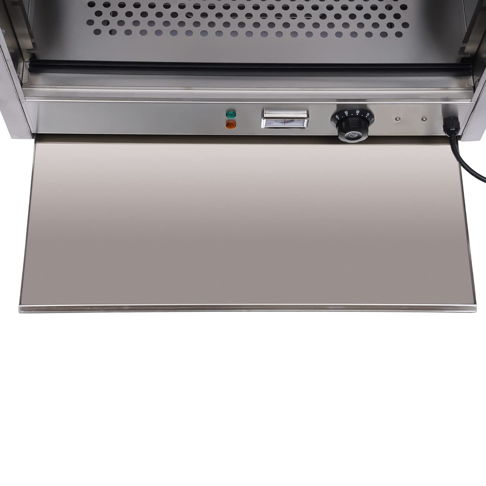 Vitrina de 4 pisos para mantener el calor, mostrador caliente, vitrina térmica, 30-85 °C, 220 V, con pinzas, vidrio comercial, caliente, pizza, restaurante, comedores
