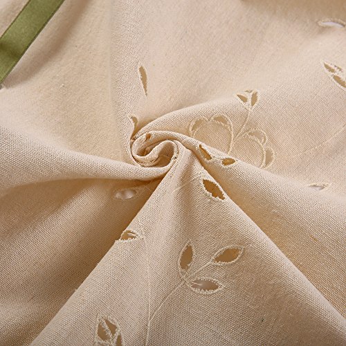 Zhh Tie Up Curtain Retro Farmhouse Cafe Net Hollow Flower Adjustable Balloon Curtain For Windows Blackout Window Curtains Rod Pocket And Hook W 32" X H 55", 1 Panel #TOP4