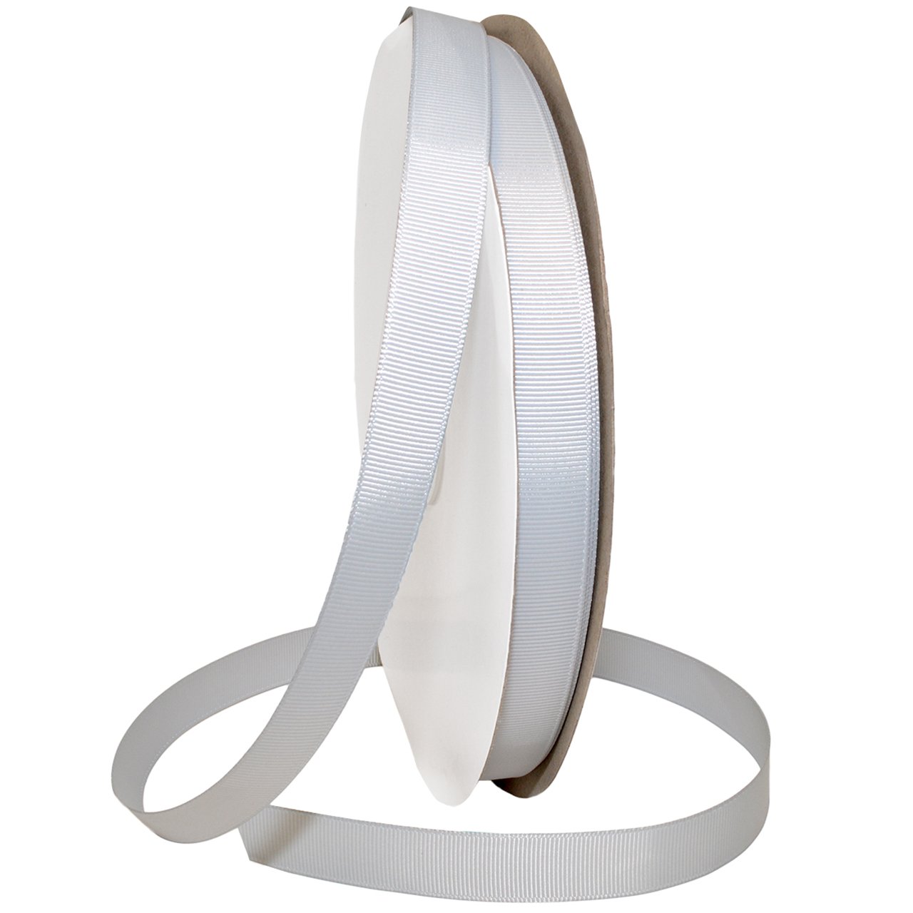 Morex Ribbon Grosgrain Cinta de Tela, Carcasa Gris, 5/8 "/mm/100 M