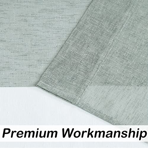 Central Park Fenstervorhang, Salbeigrün mit weißen Streifen, 160 cm lang, mit Stangentasche, 2 Paneele, rustikale Wohnpaneele