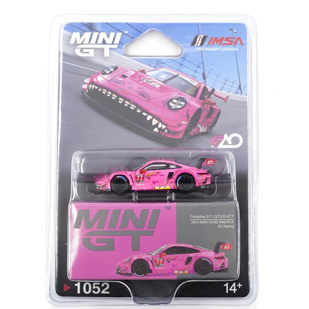 MINIGT 1/64 ポルシェ 911 GT3 #77 IMSA 2台 1:64 Diecast Model Car