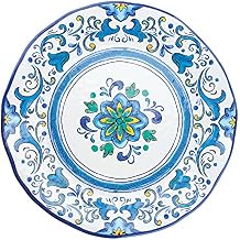 UP UPware Blue Floral 19 Inch Melamine Round Platter