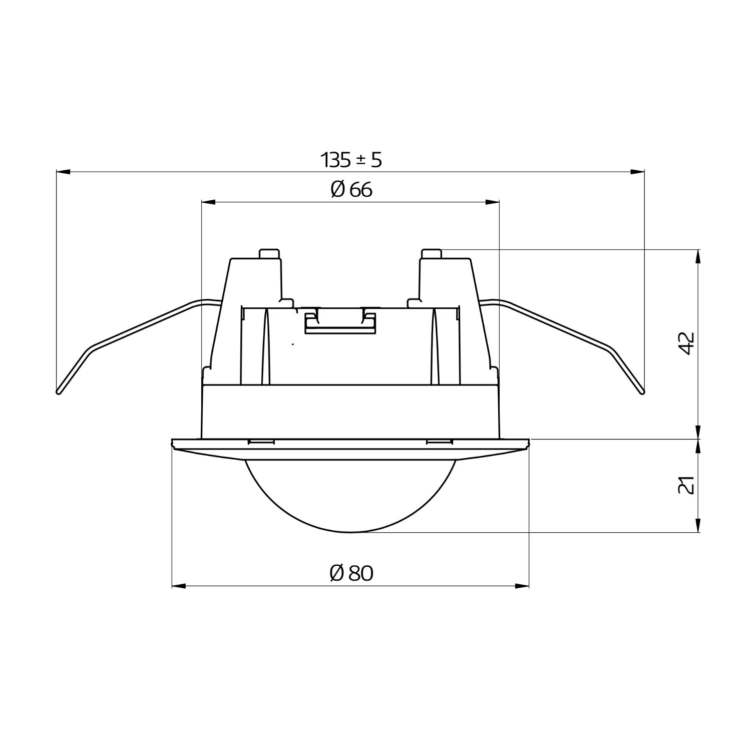 Beg Bruck Rilevatore di movimento per soffitti interni con area di rilevamento a 360°, modello BL2-FT, 8 x 8 x 6,3 cm, bianco (rif. 93317)