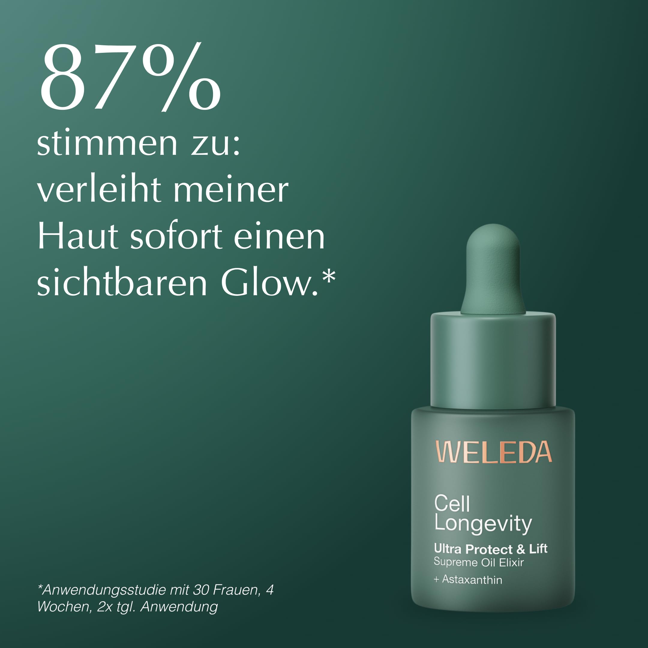 WELEDA Cell Longevity Ultra Protect & Lift Supreme Oil Elixir - Gesichtspflege Gesichtsöl mit Astaxanthin & Avocado Öl verleiht einen jugendlichen Glow & strafft (Naturkosmetik, vegan, 20ml)