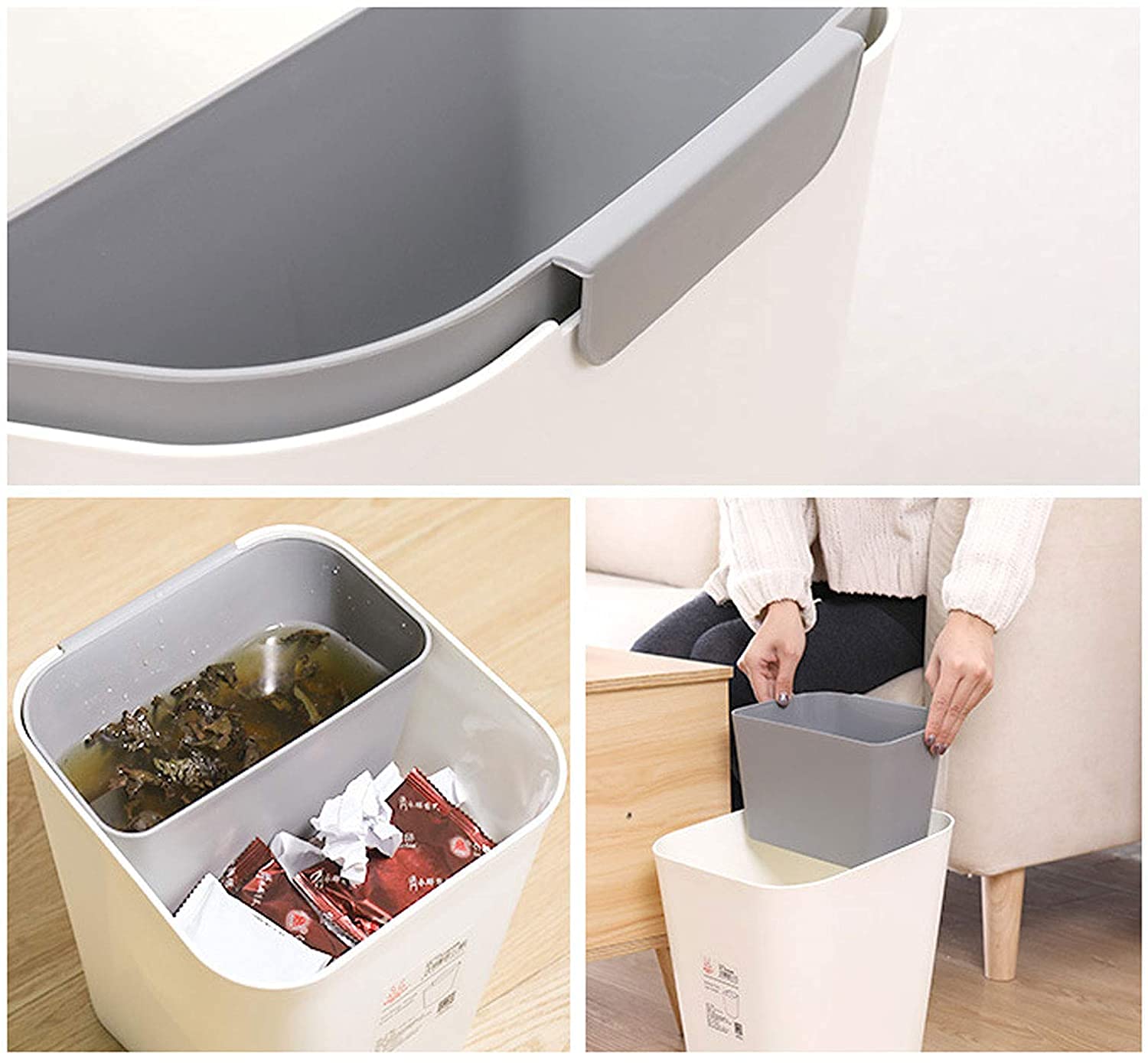 Amazon｜プラスチック2分別ゴミ箱 分別 ダストボックス 小さい ゴミ箱