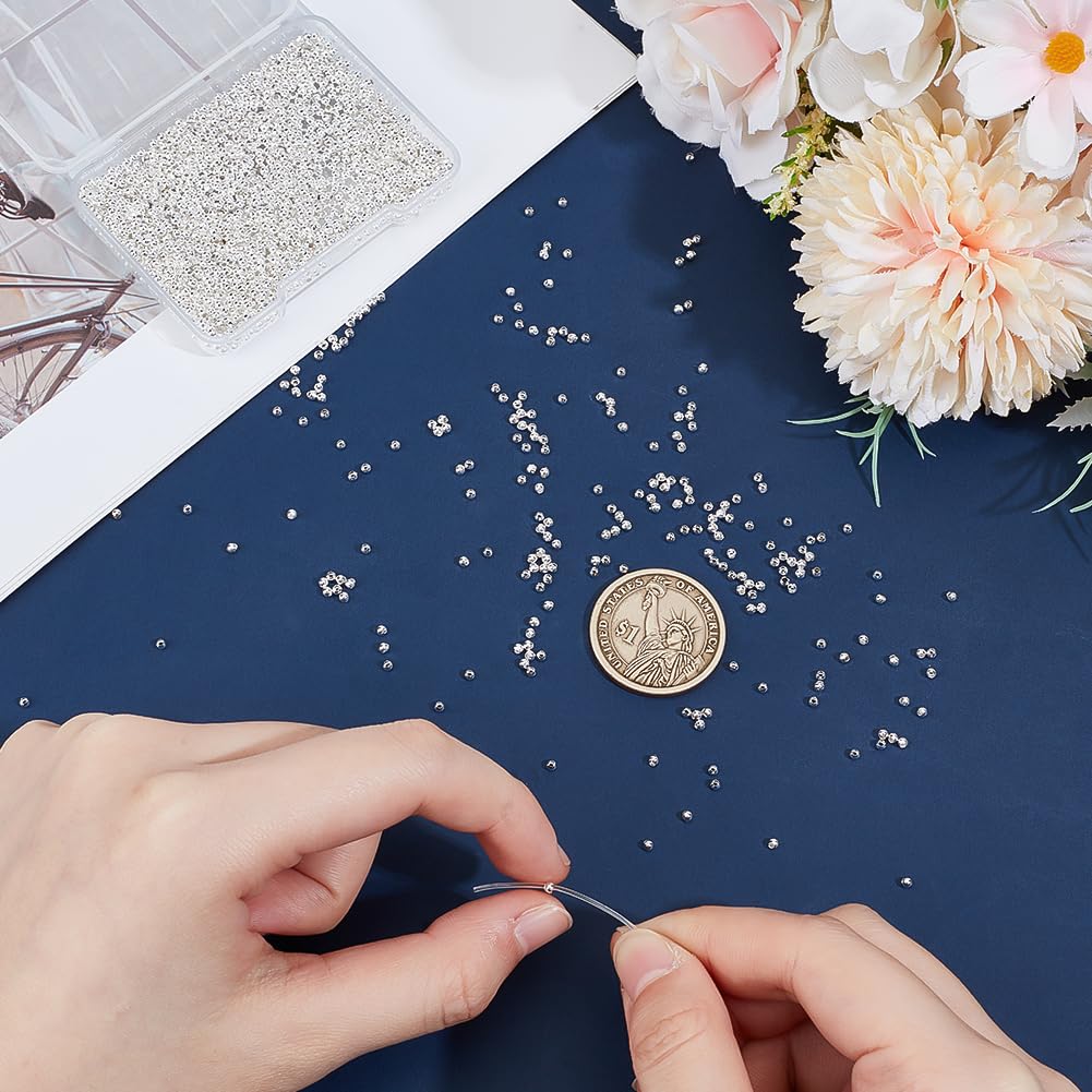 PH PandaHall 1830pcs 925 Sterling Silver Plated Round Beads - Image 3