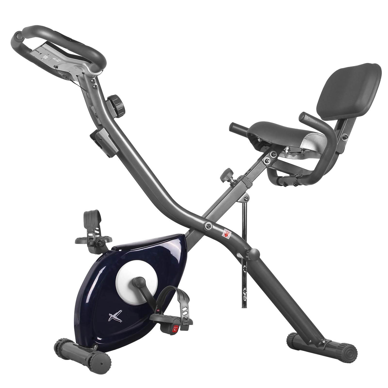 leikefitness LEIKE X Bike Ultra-Quiet Folding Exercise Bike, Magnetic Upright Bicycle with Heart Rate,LCD Monitor and easy to assemble