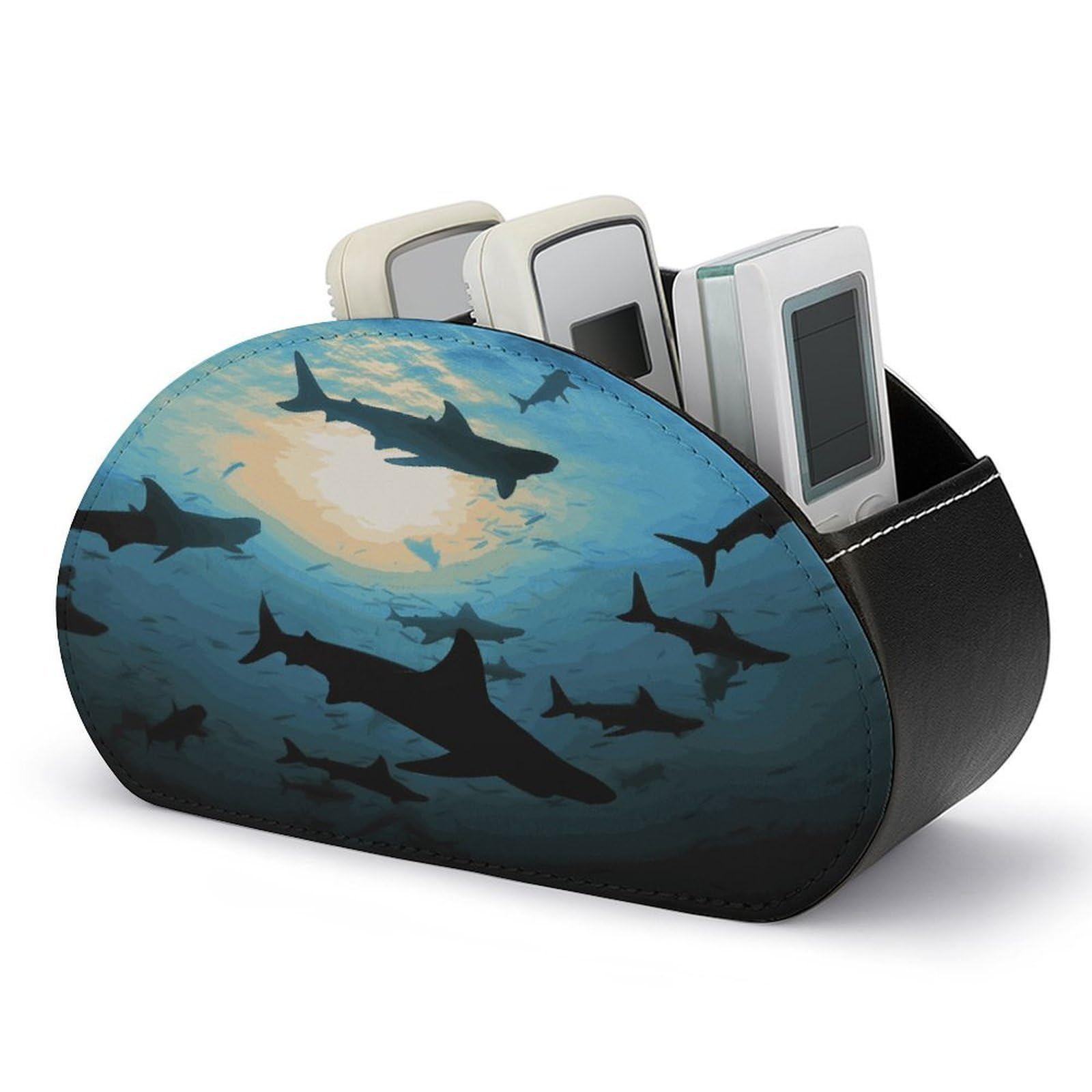 Btcowzrv Style Hammerhead Sharks Remote Control Holder With 5 Compartments