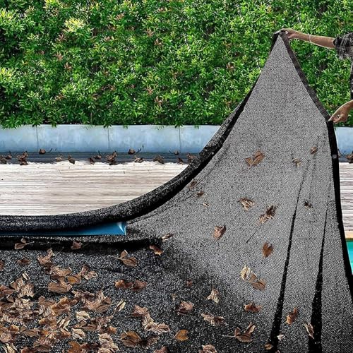 Filet De Protection Piscine Rectangulaire,Bâche Protection Piscines Hors-Sol, Couverture Filet de Feuille pour Piscine, Hivernage pour Extérieur, Maille...